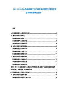 2025-2030冰島新能源行業市場競爭供需探討及投資評估發展策略研究報告
