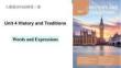 必修二Unit 4 History and Traditions  Words and Expressions课件