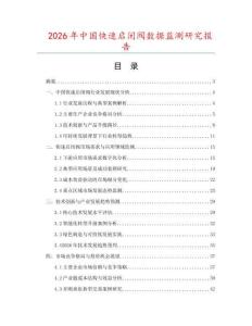 2026年中國快速啟閉閥數據監測研究報告