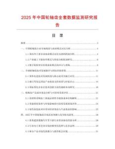2025年中國輪軸齒全套數據監測研究報告