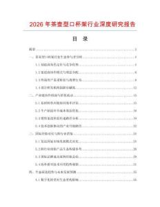 2026年茶壺型口杯架行業深度研究報告