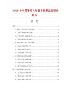 2025年中國警燈三輪童車數據監測研究報告