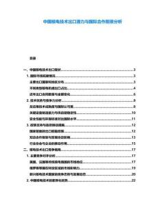 中國核電技術(shù)出口潛力與國際合作前景分析