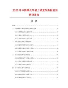 2026年中國摩托車強力修復劑數(shù)據(jù)監(jiān)測研究報告