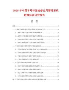 2025年中國車號標簽檢修應用管理系統數據監測研究報告