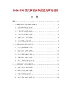 2026年中國灰鐵管件數據監測研究報告
