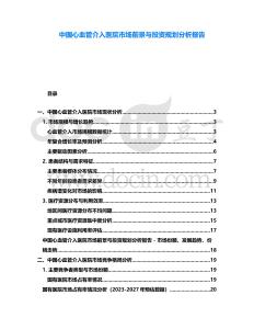 中國心血管介入醫院市場前景與投資規劃分析報告
