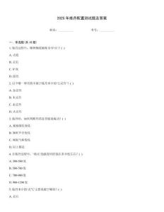 2025年煉丹配置測試題及答案