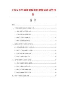 2025年中國高效除垢劑數據監測研究報告