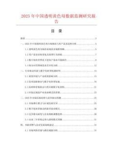 2025年中國透明黃色母數(shù)據(jù)監(jiān)測(cè)研究報(bào)告