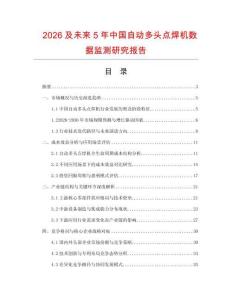 2026及未來5年中國自動(dòng)多頭點(diǎn)焊機(jī)數(shù)據(jù)監(jiān)測研究報(bào)告