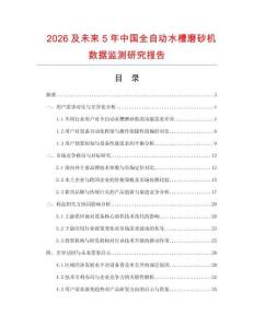 2026及未来5年中国全自动水槽磨砂机数据监测研究报告