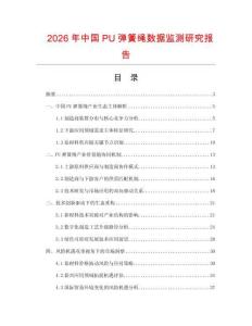 2026年中国PU弹簧绳数据监测研究报告