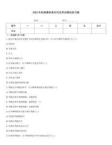 2025年輕微事故責任判定考試模擬練習題