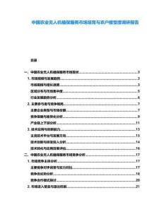 中國農(nóng)業(yè)無人機植保服務(wù)市場培育與農(nóng)戶接受度調(diào)研報告