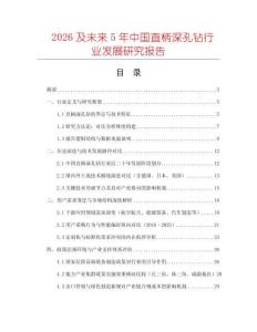 2026及未來5年中國直柄深孔鉆行業發展研究報告