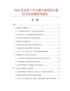 2026及未來5年中國半高領(lǐng)加長套衫行業(yè)發(fā)展研究報告