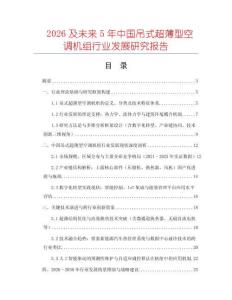 2026及未來5年中國吊式超薄型空調機組行業(yè)發(fā)展研究報告