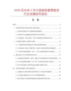 2026及未來5年中國美制套管壁虎行業(yè)發(fā)展研究報告