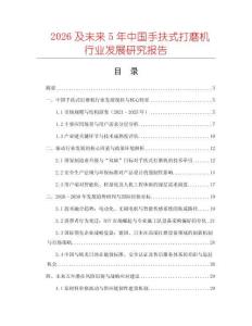 2026及未來(lái)5年中國(guó)手扶式打磨機(jī)行業(yè)發(fā)展研究報(bào)告