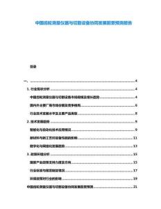 中國齒輪測量儀器與切割設(shè)備協(xié)同發(fā)展前景預(yù)測報告