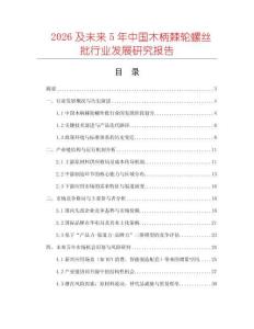 2026及未來5年中國木柄棘輪螺絲批行業發展研究報告