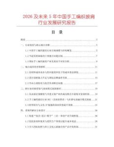 2026及未來5年中國手工編織披肩行業(yè)發(fā)展研究報(bào)告