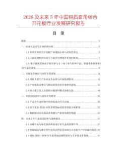 2026及未來5年中國鋁質(zhì)直角組合開花板行業(yè)發(fā)展研究報告
