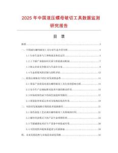 2025年中國液壓螺母破切工具數據監測研究報告