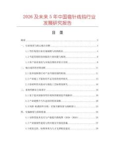2026及未來5年中國彎針線鉤行業(yè)發(fā)展研究報(bào)告