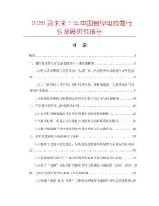 2026及未來(lái)5年中國(guó)鍍鋅電線(xiàn)管行業(yè)發(fā)展研究報(bào)告