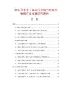2026及未來5年中國手柄式鎧裝熱電偶行業發展研究報告