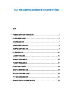 2025中國工業(yè)級電動工具質量標準與認證體系研究報告