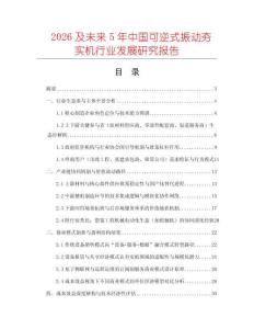 2026及未來5年中國可逆式振動夯實機行業發展研究報告