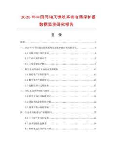 2025年中國同軸天饋線系統(tǒng)電涌保護(hù)器數(shù)據(jù)監(jiān)測研究報告