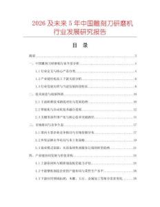 2026及未來5年中國雕刻刀研磨機行業發展研究報告