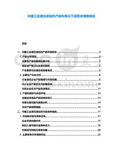 中國工業(yè)漂洗添加劑產(chǎn)能布局與下游需求調(diào)查報告