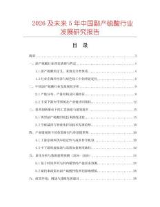 2026及未來5年中國副產硫酸行業發展研究報告