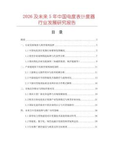 2026及未來5年中國電度表計度器行業發展研究報告