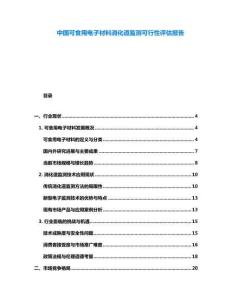 中國可食用電子材料消化道監(jiān)測可行性評估報告