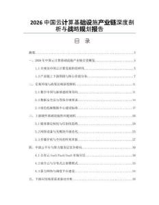 2026中國云計算基礎設施產業鏈深度剖析與戰略規劃報告