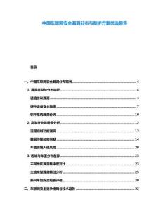 中國車聯(lián)網(wǎng)安全漏洞分布與防護(hù)方案優(yōu)選報(bào)告