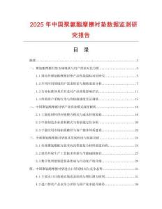 2025年中國(guó)聚氨酯摩擦襯墊數(shù)據(jù)監(jiān)測(cè)研究報(bào)告