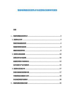 智能電網(wǎng)建設(shè)投資熱點與運營模式創(chuàng)新研究報告