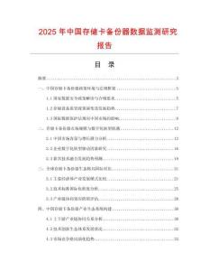 2025年中國存儲卡備份器數據監測研究報告