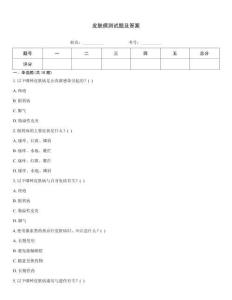 皮膚病測試題及答案