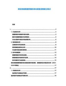 微生物組糞菌移植標(biāo)準(zhǔn)化制備流程建立難點(diǎn)