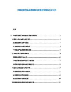 中國體育用品品牌國際化發展研究報告行業分析