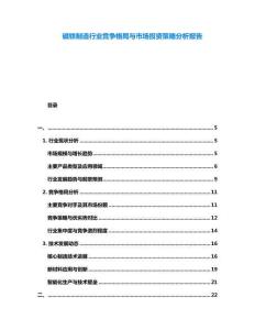磁鐵制造行業(yè)競(jìng)爭(zhēng)格局與市場(chǎng)投資策略分析報(bào)告
