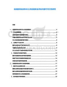 光刻膠純化材料本土供應鏈安全評估與替代可行性研究